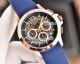 Best Replica Longines Green Mesh Face Rose Gold Case Rubber Band Watch (4)_th.jpg